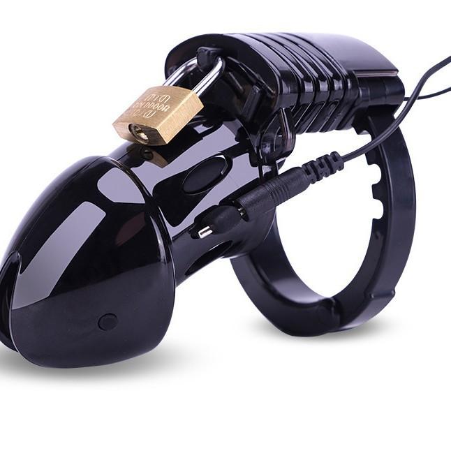 Male Chastity Device Super ABS Electric Shock Pulse Chastity Cage for Men Adult Bondage Toys