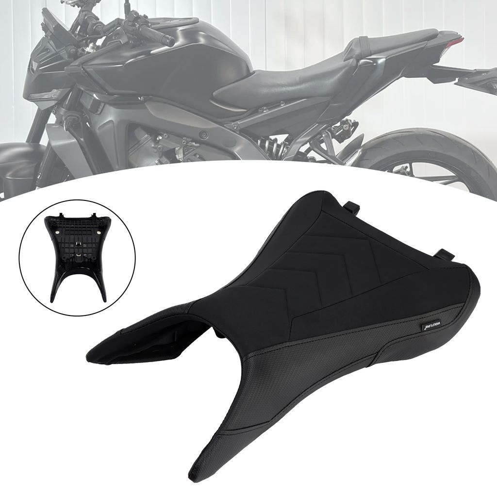 Front Raider Seat Driver Cushion Pu Fit Black For Yamaha Mt-09 Mt09 2024-2026