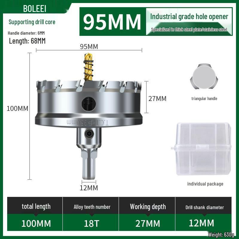 Metal için Çok Fonksiyonlu Süper Sert Paslanmaz Çelik Delik Zımbalama Matkap Ucu