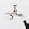 Cat Finger Rings Cat Adjustable Opening Rings Alloy Material Party Jewelry
