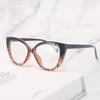 New TR plain glasses, rectangular large frame round face women's face thin flat light mirror anti-blue light mirror, with myopia mirror