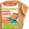 Parchment Paper, Parchment Paper Sheets For Baking, 9x13 In Precut Baking Parchment For Baking, Grilling, Air Fryer, Steaming, Unbleached Parchment