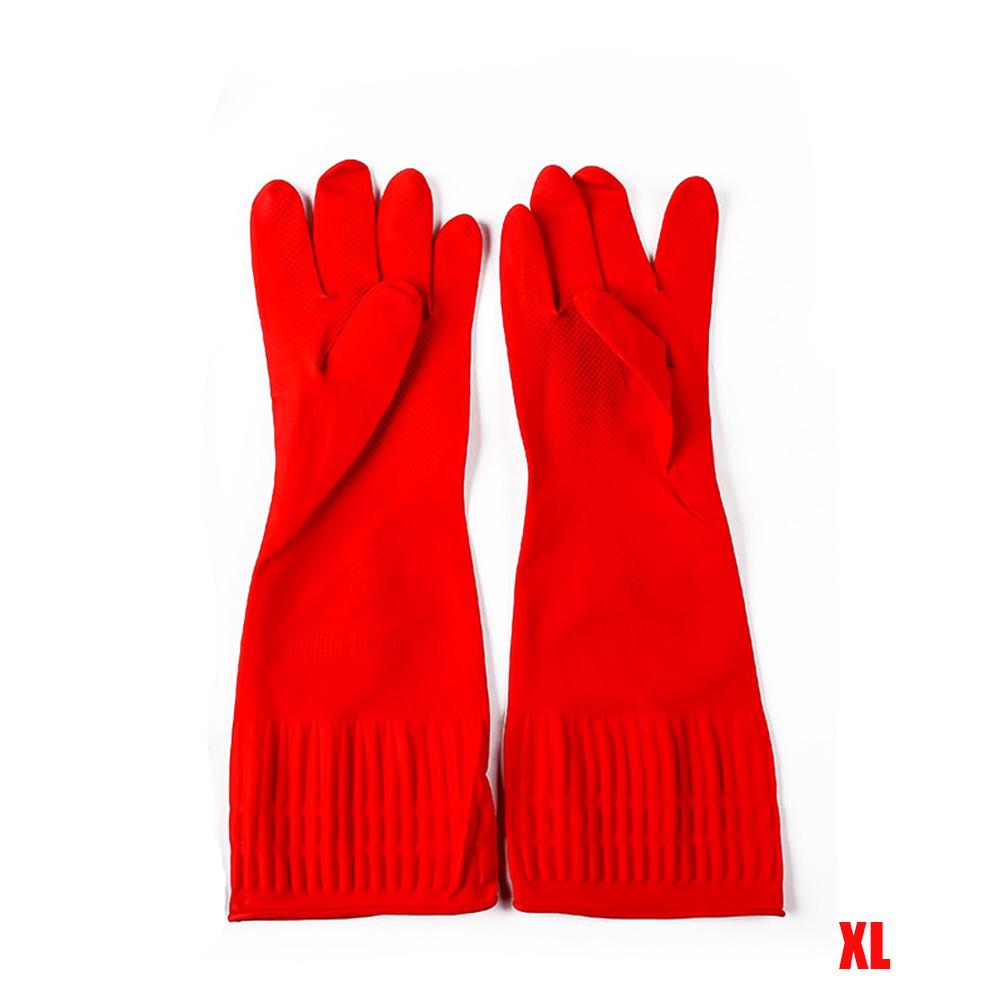 Rubber Tools Waterproof Washing Cleaning Latex Gloves Kitchen Household Gloves Long Sleeve