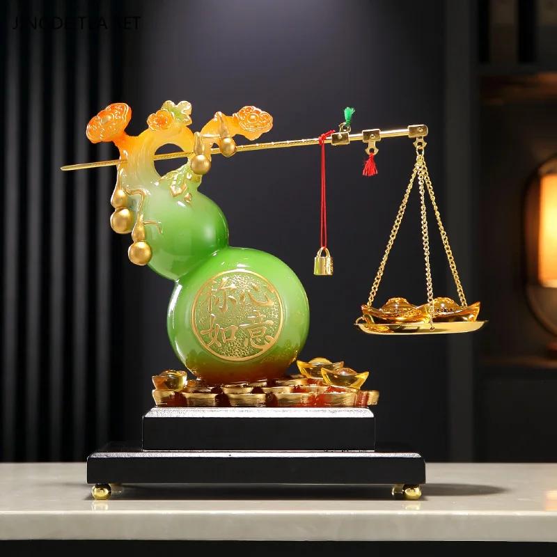 1PCS resin plant ornaments modern and simple gourd ornaments wine cabinet living room entrance front desk high-end gifts