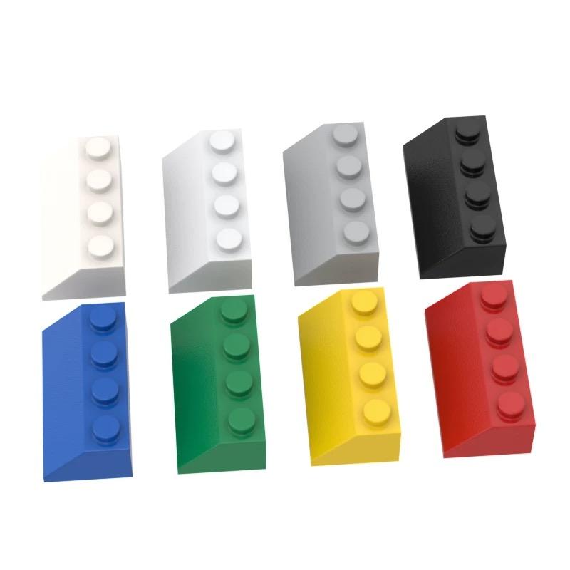 50 STÜCKE DACHZIEGEL 2X4/45° Kompatibel 3037 Steine, Schrägen Selbstverriegelnde Steine Bausteine Spielzeug Zubehör