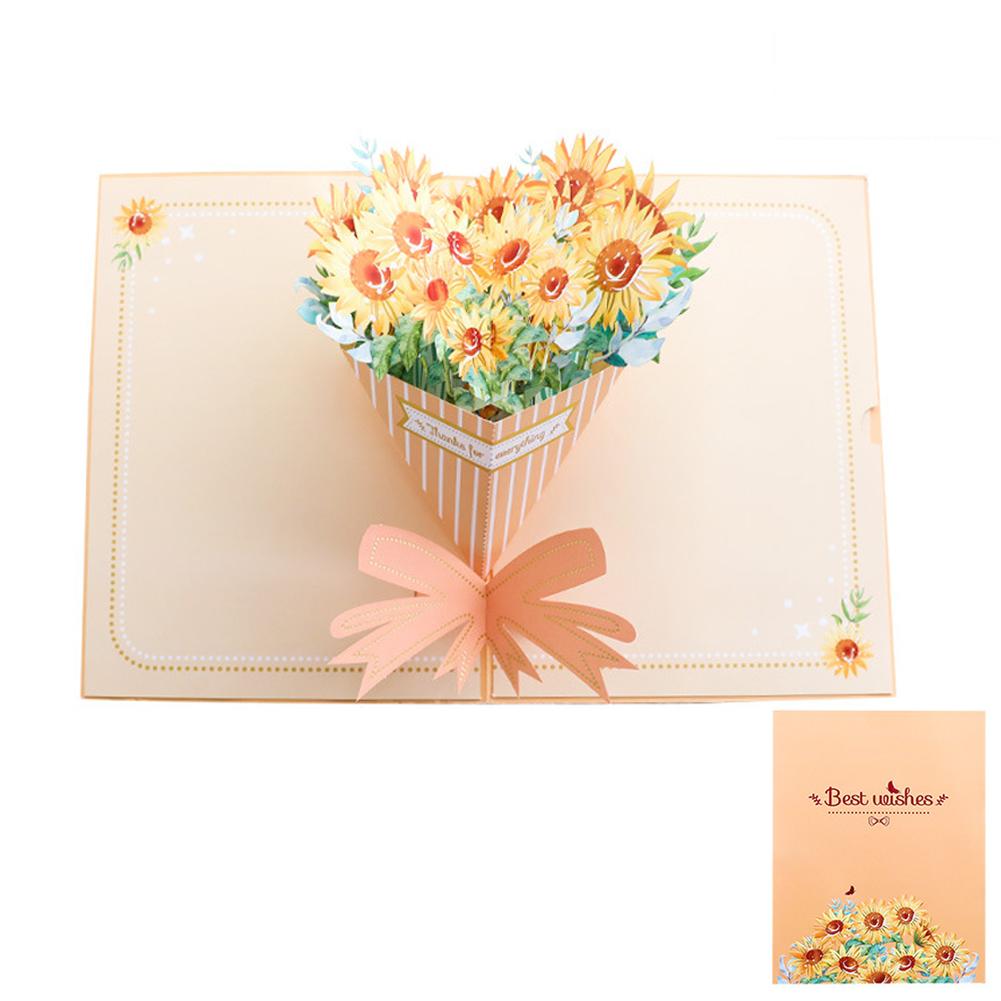 1 Tulip Bouquet Mother s Day Greeting Card, Beautiful Greeting Card for Mother s Day,Can Write Wishes Thank You Messages