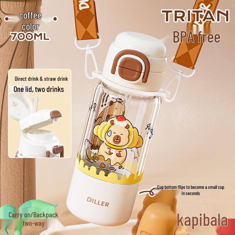 Diller Capybara 700ml Three-Way Plastic Cup