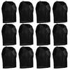 12Pcs Small Mesh Breathable Children Football Training Exercise Vest Black Kid Free Size
