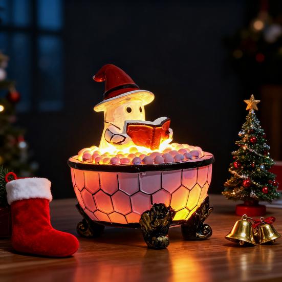 Ghost Bubble Bath Lamp USB Powered Cute Ghost Night Light Halloween