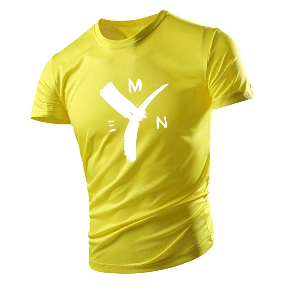 2023 Summer Casual Sports Style 2d Letter-Printed Men'S Round Neck T-Shirt Short Sleeves Comfortable Breathable Quick Drying