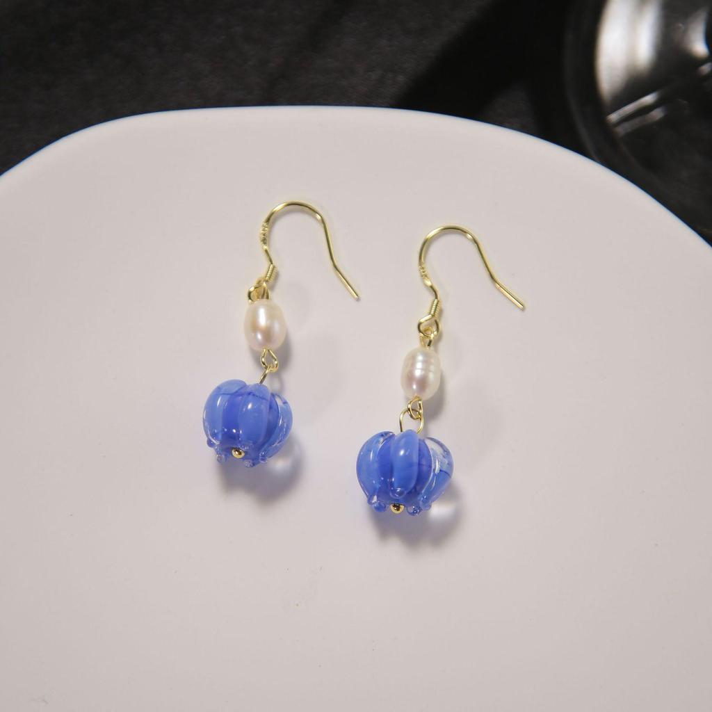 Elegant Retro Freshwater Pearl Earrings - Niche Chinese Style for Women, Perfect for Hanfu