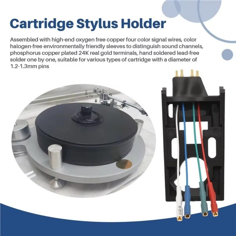 Vergoldeter Stift Plattenspieler Tonabnehmer Headshell für Dual TK14 TK181 TK120 TK123 Vinylspieler Wartung