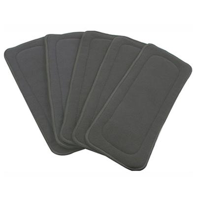 1Pc wasbare herbruikbare bamboevezel houtskool stoffen luiers luierinzetstuk 5 lagen