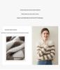 2025 Autumn-Winter Women's Cashmere High-Neck Striped Zipper Sweater