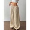 New Fashionable Women's Clothing, Elegant and Versatile, Elastic and Casual, Solid Color Pants, Wide Leg Pants