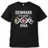Denmark DNA Pride T-Shirt Nordic Scandinavian Flag Graphic Gift Unisex Tee