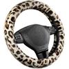 Road Comforts Leopard Plush Steering Wheel Cover For Winter, Made With Flurry Microfiber, Universal Fit 14 1/2 To 15 Inches, Soft Fuzzy Warm For