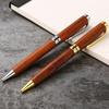Twist Retractable Roller Ball Pens Wooden Ballpoint Pen Writing Pen for School Office Business
