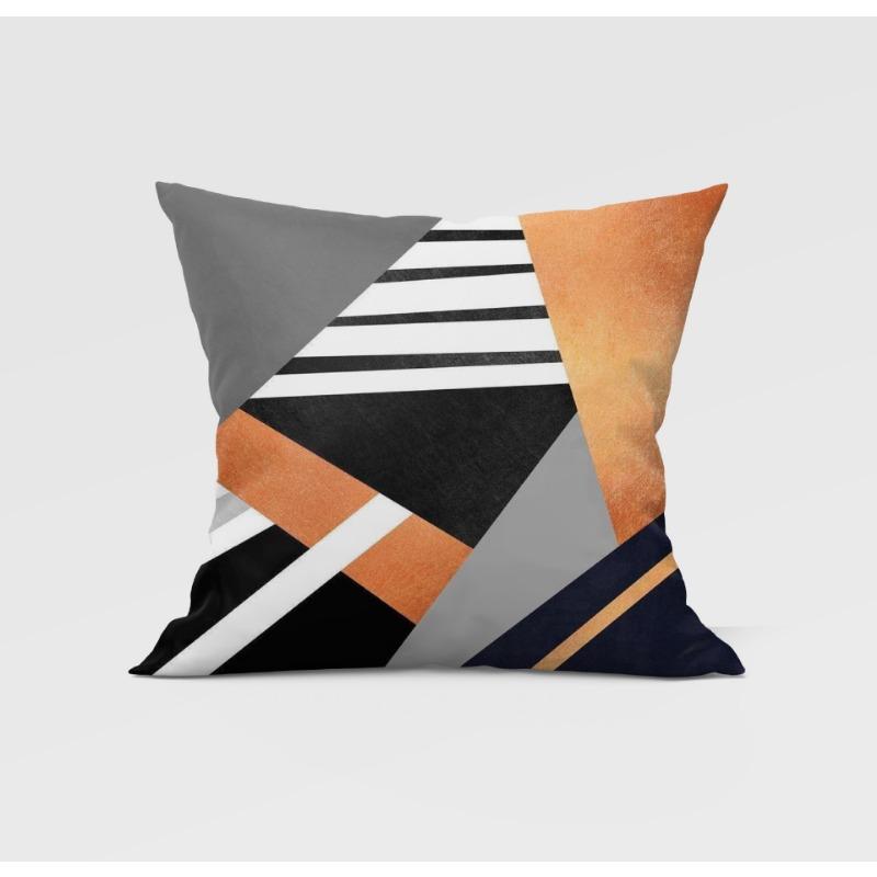 Gray Geometric Pillowcase Home Sofa Pillowcase