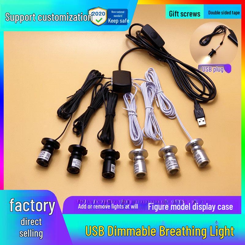 

Мини USB Диммируемый Светодиодный Прожектор для Витрин (5V) Black 1 to 1