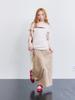 Guleumkim Cream Cake Tie Pleated Dress