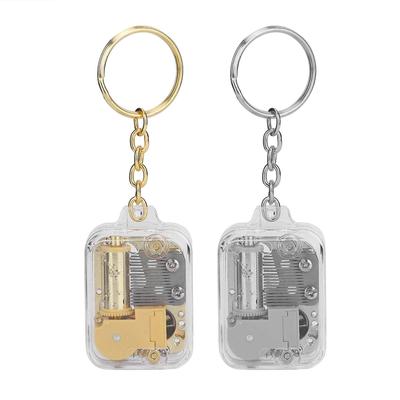 Garsent Mini Music Box Delicate Small Pendant Keychain Easy To Holiday Gift for Girls Keychain, Carry,