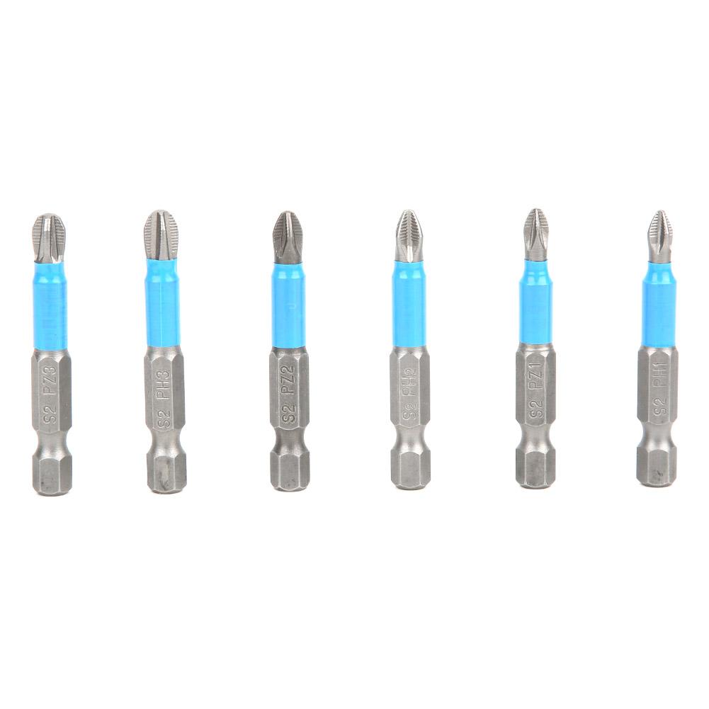 12pcs Set 50mm NonSlip Magnetic Cross Screwdriver Bits 14 Inch Hex Shank S2 Alloy Steel