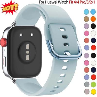 NUOVO Cinturino in Silicone per Huawei Watch FIT3/4 Pro Cinturino per orologio Fibbia in Metallo Braccialetto Sportivo per huawei fit3 2 1correa Accessori