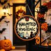Unique Bathroom Wall Art Halloween Hanging Ornaments, Creative Ghost Wooden Decorative Plaque Sign, Sign for Restroom Wood Door