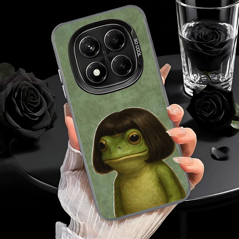 Cute Cartoon Frog Shockproof Phone Case for Xiaomi Redmi Note 15 14 13 12 Pro Plus 11 11S 11T 5G Cover Anti Fall Fundas