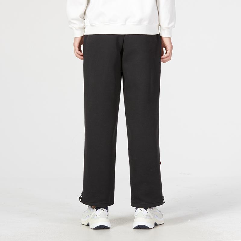 Puma Team Badge Straight-Leg Casual Sports Pants Men Bottoms Black 677376-01