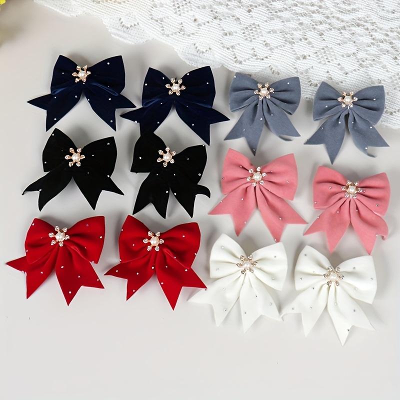 

high quality12pcs Mixed Color Bow Hair Clips Set for s, Suitable for Short and Layered Hair, Teen Bangs, Perfect for Parties and Everyday Use 12PCS (A Style Bow Clips)