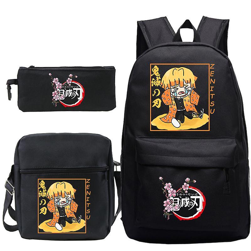Kimetsu No Yaiba Anime School Backpacks Teenager Travel Laptop Bag Kawaii Nezuko Pencil Bag Funny Manga Shoulders Bag Tanjirou