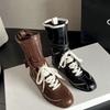 2026 Autumn and Winter Versatile Color Blocking Niche Design Boots Outdoor Workwear Women's Boots
