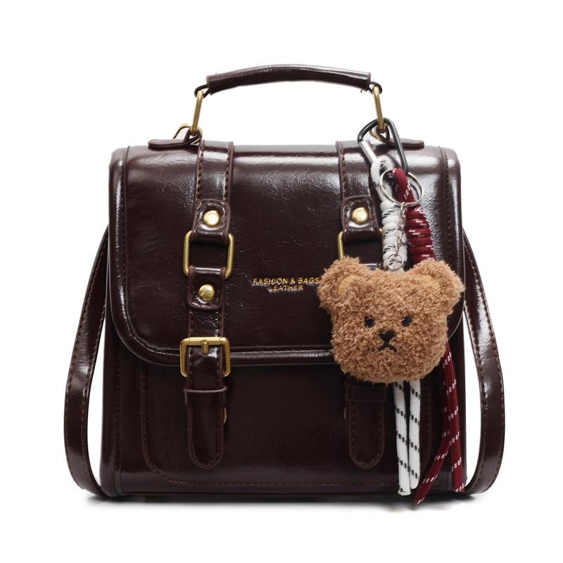 Retro Trendy Handbag Women's 2025 New Double Shoulder Versatile Small Square Bag High-end Shoulder Women's Bag