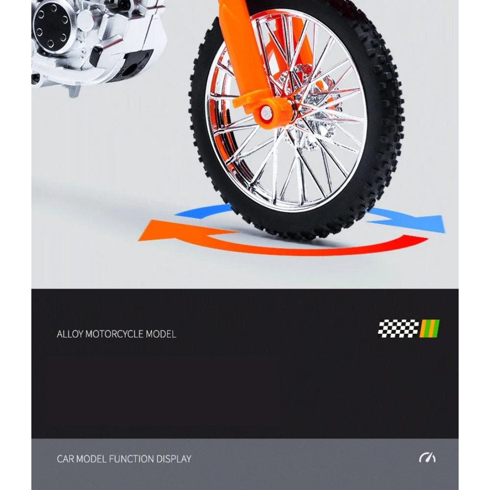 1/10 Kawasaki KX450 Alloy Sports Motorcycle Model Diecast Metal Street Crosscountry Racing Motorcycle Model High Simulation Kids Toy Gift
