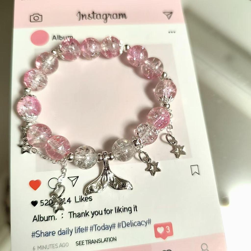 Festive Holiday Christmas Tree Bracelet with Lampwork Beads