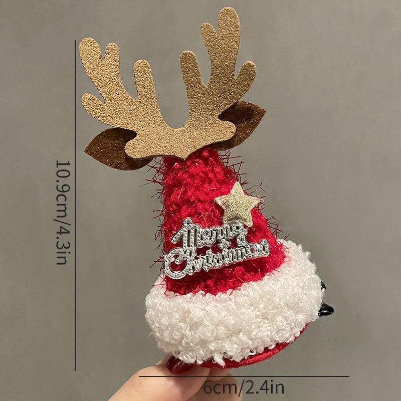 Christmas New Year Hair Clips Cartoon Deer Ear Headbands Hairpin Xmas Decor Gifts Navidad Festival Photo Props Hair Accessories