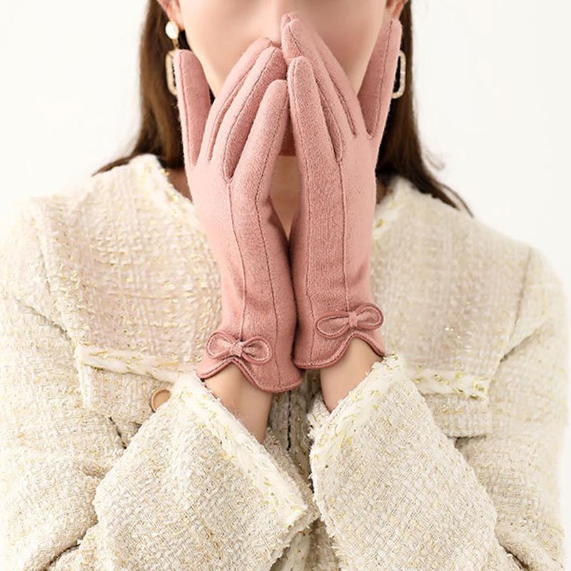 Warme Handschuhe für den Winter, samtig, warm, zum Fahren und Radfahren, Touchscreen-Kaschmir-Handschuhe