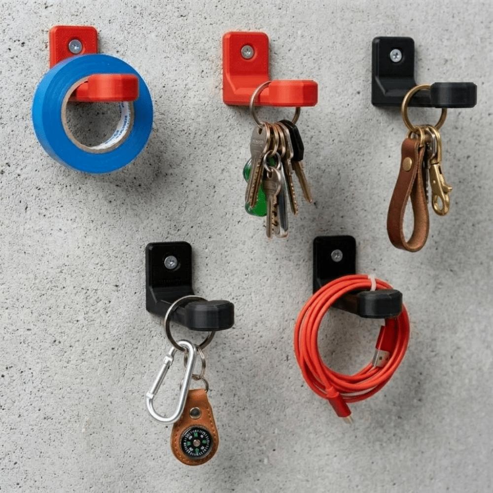 2PCS Plastic Tape Storage Rack Heavy Duty Keys Holder Simple Utility Hook  Workshop