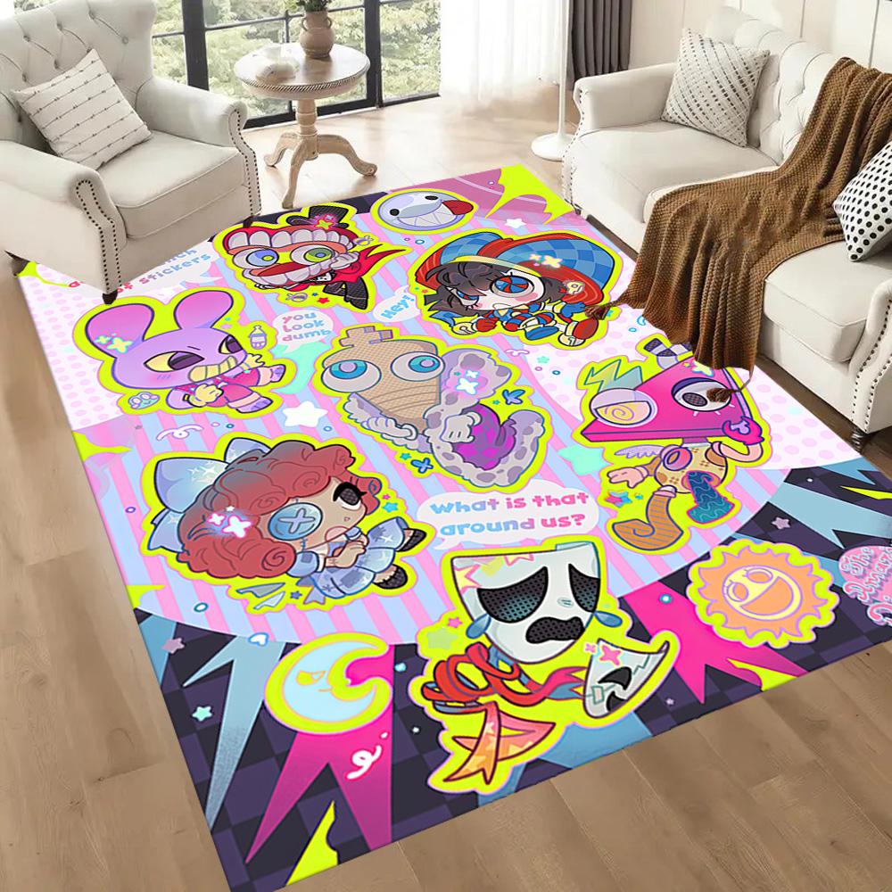 Digital Circus Floor Mat Suitable For Decorate Room Kitchen Outdoor Playrooms Antislip Carpet Anime Office Decor