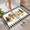 Cross-Border Christmas Diatom Mud Floor Mat, Shower Room, Dirt-Resistant And Easy-To-Take-Care Floor Mat, Bathroom, Water-Absorbing And Quick-Drying