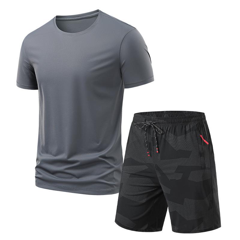 Breathable Sports Suit T-shirt Men's Shorts Casual Two-piece Suit Men's Lightweight Breathable Quick-drying