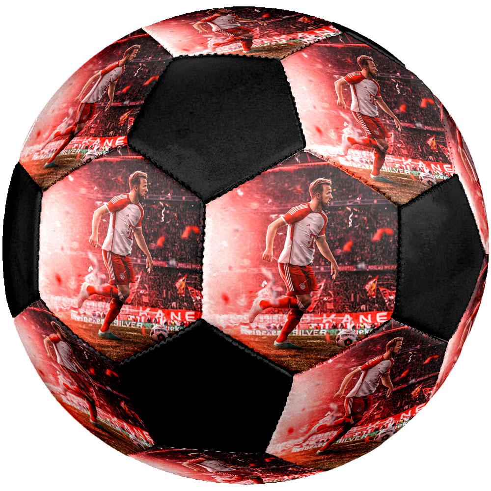 Harry Kane Printed Size 5 Soccer Ball, Machine-Stitched PVC, Durable & High Bounce, All Ages Fit, Fan Merchandise, Matches & Outdoor Use.