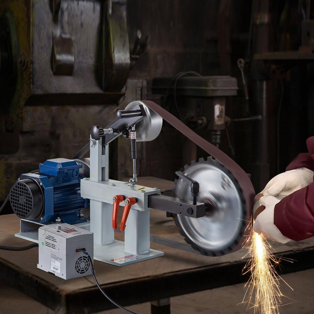 Benchtop Disk & Belt Sander Bench Sander 1.5KW with Ph 427 X 12" Wheel Adjustable Sanding Belt, Central Machinery Belt and Disk Sander 0-2800Rpm