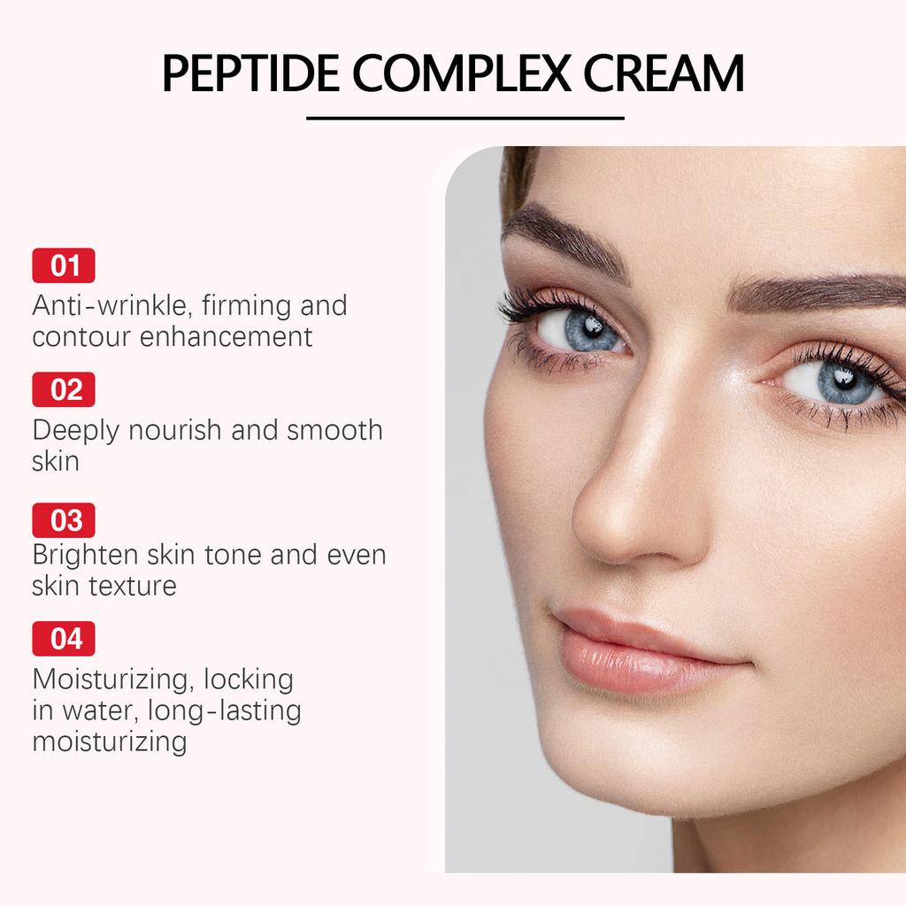 Peptide Cream,Face Moisturizer Cream,Anti-Wrinkle Cream,sodium Hyaluronate Deeply Moisturizes, Joba Oil,Acetyl Hexapeptide-8 Improve Skin Firmness,50g