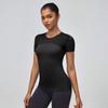Womens Quick-Dry Workout T-Shirt With Mesh Panels Stretch Fitness Top Running Yoga Gym