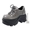 Fashion Fashion Black Chunky Sneakers for Women 2025 Autumn Platform Sports Shoes Woman Gothic Punk Style Thick Sole Sneakers Plus Size