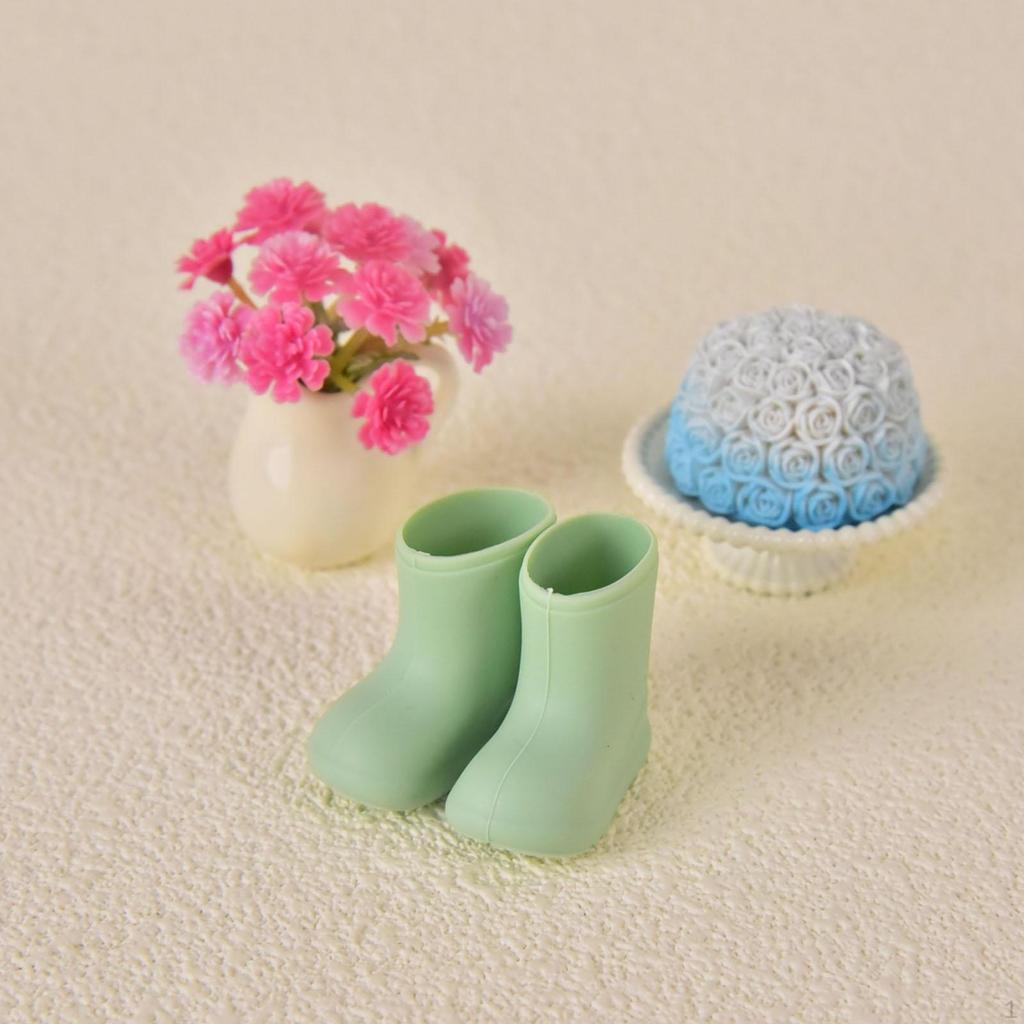 1/12 Dollhouse Accessories Mini Doll House Toys DIY Supplies Handcraft Lightweight Rain Boots Vase