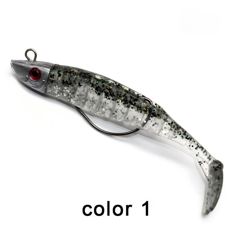 Señuelo Blando 10cm15g Cabeza Jig Cola T Pesca de Agua Salada Señuelos de Pesca Marítima Señuelos de Silicona Minnow Pike Swimbait